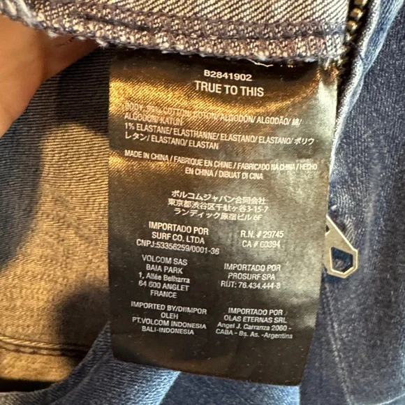 Volcom Dark Blue Denim Jumpsuit - Picture 11 of 12